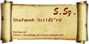 Stefanek Szilárd névjegykártya