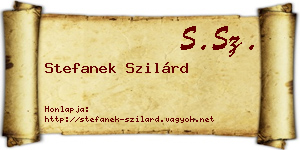 Stefanek Szilárd névjegykártya