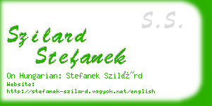 szilard stefanek business card